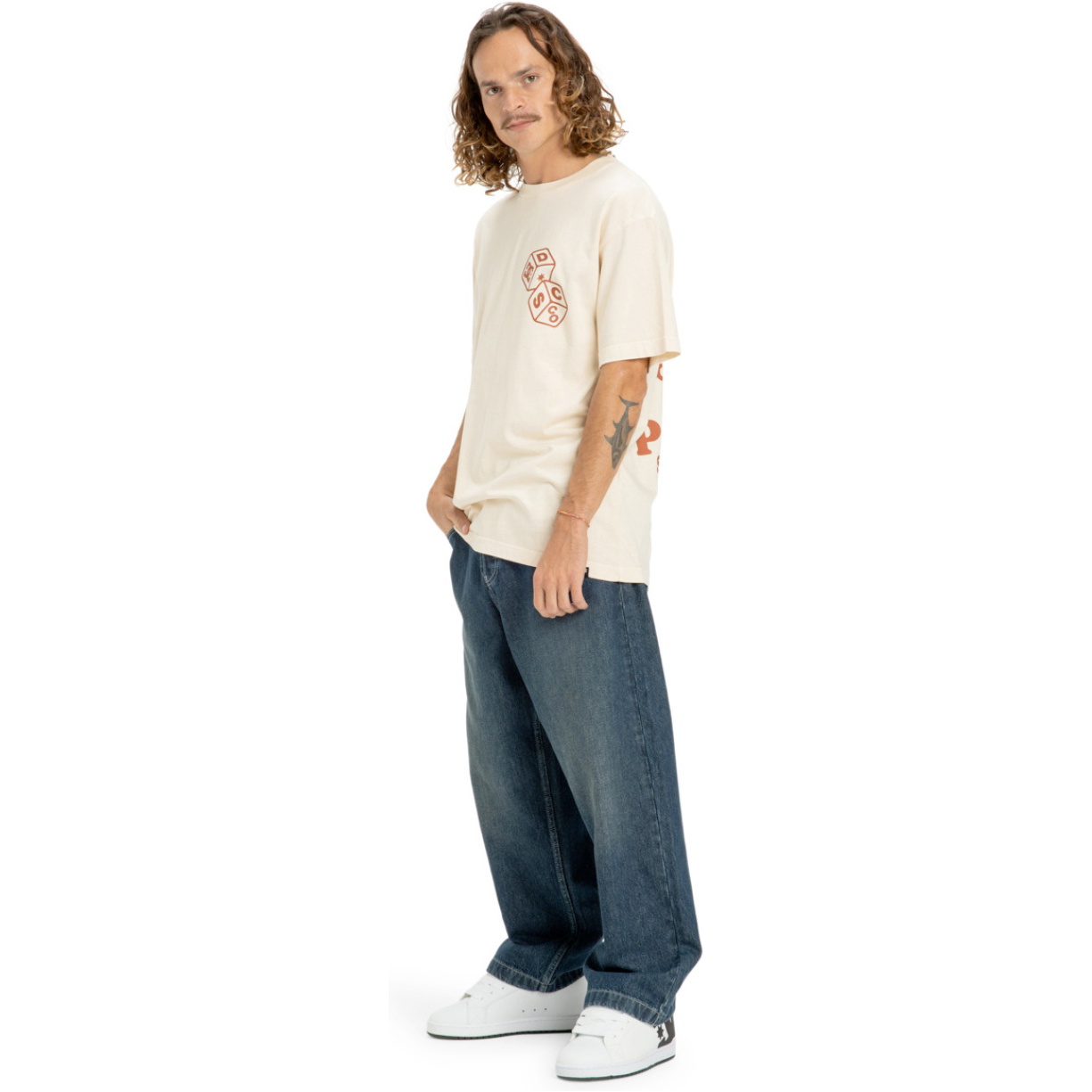 2026 DC Shoes Camiseta De Alto Rodaje Tee EDYZT04367 - Oatmeal